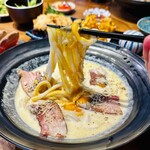 鶴うどん - カルボナーラうどん