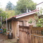 カナイシ - 山小屋風の建物と奥がシャクナゲの里