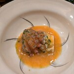 鮨 たかはし - アジ　いくらソース