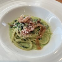 バローロ - ハモンセラーノとホウレン草のクリームソース