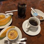 路地裏厨房 グランビア - ブリュレとメロンとコーヒー