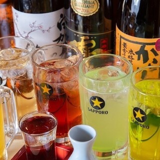 生ビールも含め全てのドリンクが380円！サワーは種類豊富◎