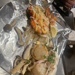 きゅうろく鉄板焼屋 - エビマヨ、北海道産大粒帆立貝柱！共に1500円。