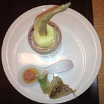 レストラン QUATRE CINQ (道後夢蔵) - 揚物を上から