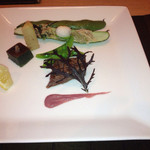 レストラン QUATRE CINQ (道後夢蔵) - 伊予牛絹の味ロース網焼き 桜海老塩麹