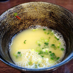 三谷製麺所 - 〆の卵スープ