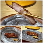 中華 大しげ - ＊ジューシーで噛むと旨味を感じ、つけだれのお味もよく絶品。