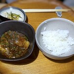 中華 大しげ - ＊炊きたてのご飯と共に頂くと、美味しいそうですよ。 私はお腹が一杯で、お味見出来ず。