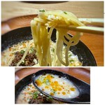 中華 大しげ - ＊肉味噌タップリで、辛味も程よく美味しい担々麵。夫とシェアしました。♪