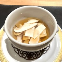 銀座 大石 - スッポンのオニオンスープ、松茸添え
