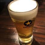 炭火焼肉 ホルモン にく式 - 取り敢えずビール