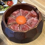 北新地 焼肉 菊地 - 黒毛和牛 赤身たたき肉まぶし