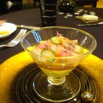 ガストロノミー ジョエル・ロブション - ズワイガニ　アボガドのフォンダンとトマトのジュレと共に。