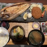 小樽食堂 - ホッケ一夜干し定食