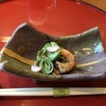 カジュアル割烹 わかな - 料理写真:こごみと海老の胡麻和え　コース料理