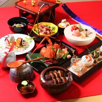 ■伊勢海老姿煮とうなぎ櫃まぶし会席　　13000円