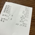 ビストロ グルナッシュ - レシート。と雑な写真群です。