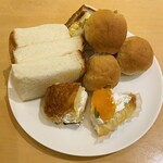 ブーランジェリ･エ･カフェ　オブジェ - スペシャルモーニング♡1巡目！牛乳食♡カツサンド♡くるみパン♡マンゴーとダブルクリームのデニッシュ♡