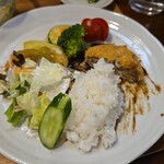 キッチン ブルー グローブ - 再びワンプレート