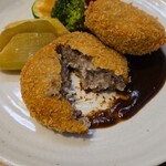 キッチン ブルー グローブ - クロケットをカット