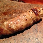 八兵衛 オクザシキ - 猪のつくね。スパイシーで美味しい！