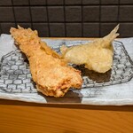 天ぷら定食 まきの - 鶏、キス