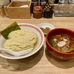 麺や みかん - さば水つけ麺大（吊るしチャーシュー）1400円