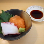 刺身と甘口醤油