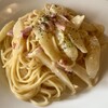 菊水亭 - ベーコンとポテトのクリームスパゲティ