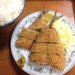 民生食堂 天平 - アジフライ定食 ¥700