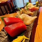 日本酒バルUMAMI - 【本鮪入りお刺身5点盛り】