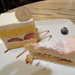 アヴァンソン - 季節のショートケーキ（４５０円）