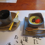 まさゆめさかゆめ - まさゆめ御膳 1,728円 食後デザートはプリンだ．コーヒーは250円でつけられる．