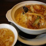 飛龍 - 季節限定冬メニュー「海鮮辛味あんかけ土鍋炒飯」