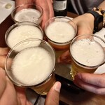 川庄 - 「瓶ビール（税抜￥600）」でカンパーイ♪