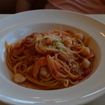 ガスト - 料理写真:海老と小柱のトマトソーススパゲティ