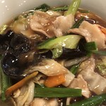 人力俥 - ネギに焦げ目がついていて香ばしい！胡麻油の香りが食欲をそそります！