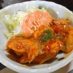 日山ごはん - 日替わり定食　チキンのトマト煮