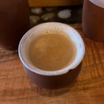 窯焼き料理 Rato Mato - ランチクーポンのチャイ。少量だが食後なので十分。甘くてマサラ多め。グローブが効いてる。