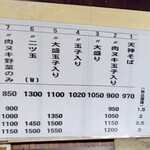 天神そば - メニューです。（2024.10 byジプシーくん）