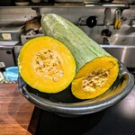 在来食堂 - コースが始まってすぐにメインのローストの火入れを始めたそうです