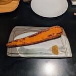 在来食堂 - 春採れ熟成黒田五寸人参にマサラ塩。わたくし的にはめっちゃ映え料理なんすけどね