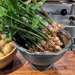 在来食堂 - 近江生姜。新生姜でソフトなはずなのにめちゃくちゃ刺激的