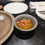 在来食堂 - バターとナッツでバターナッツ。バターナッツかぼちゃが流行ってるけど日本には鶴首かぼちゃてものがあるんやで