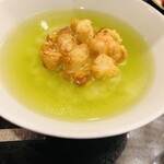 割烹 天ぷら 三太郎 - エビホタテかき揚げ天茶