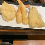 天ぷらとワイン 大塩 - 揚げたて②