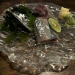 魚酔 - 生サンマ刺し