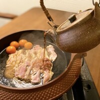 ひきずり鍋（地鶏すき焼き）