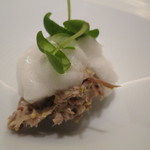 フロリレージュ - 栃木県宇都宮産の和牛イチボの煮込みのサラダ仕立て、トマトのスープを泡にして1
