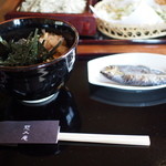 慈久庵 - 山いもぶっかけと岩魚の一夜干し